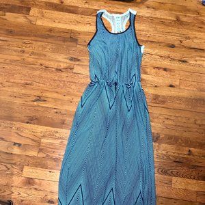 Blue Racerback Maxi Dress